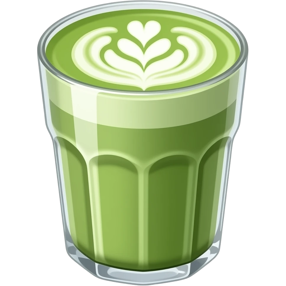 Iced matcha latte emoji