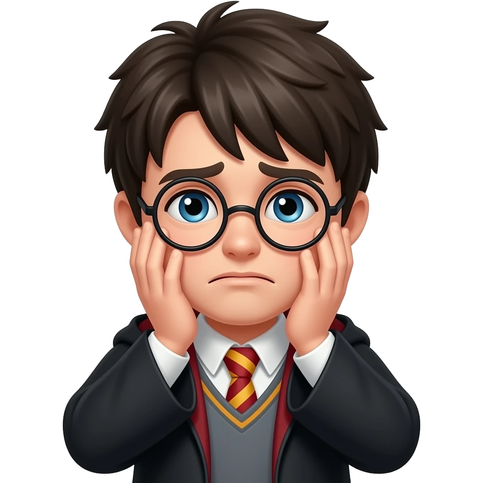 harry potter hands on face disappointed emoji