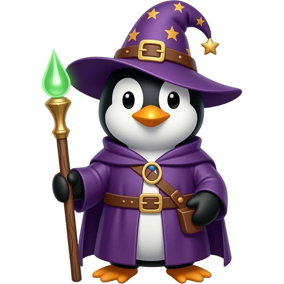 Penguin Wizard emoji