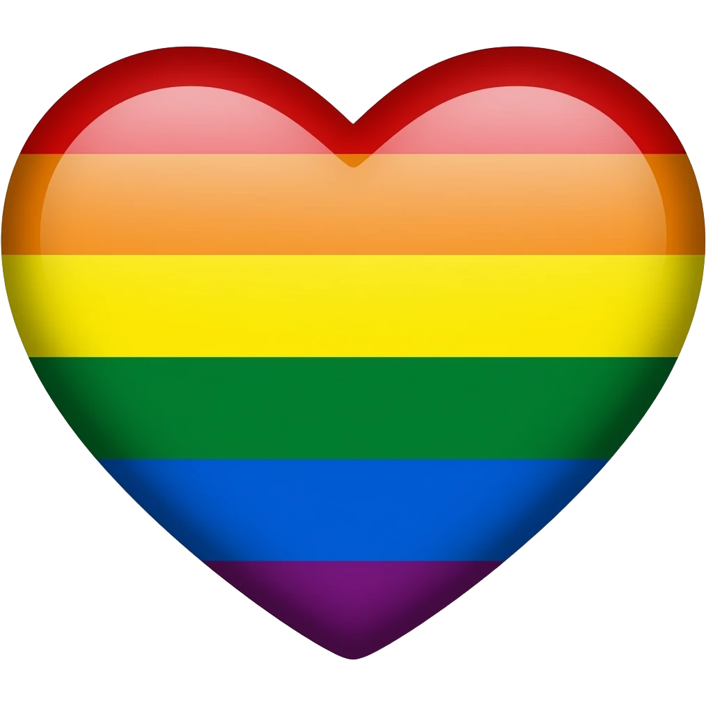 gay man flag heart emoji