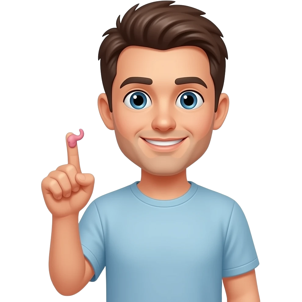 Man holding penis emoji