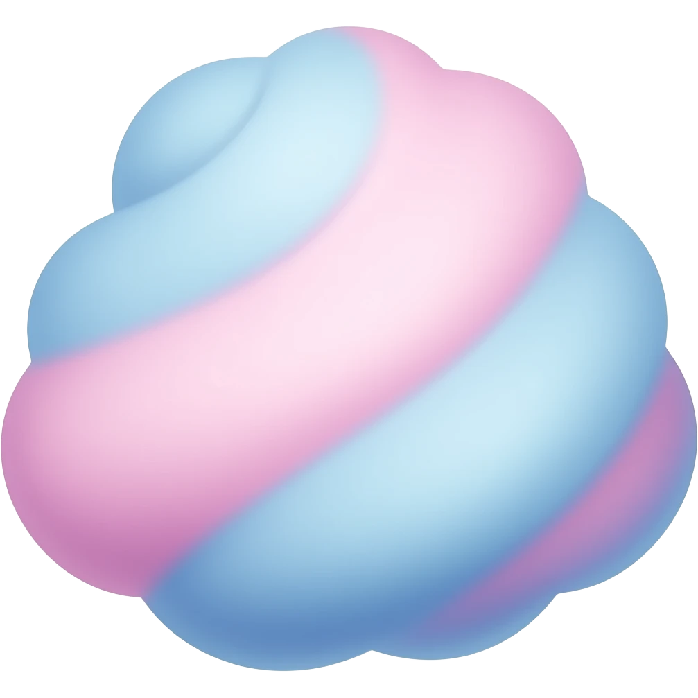 cottom candy pink and blue emoji