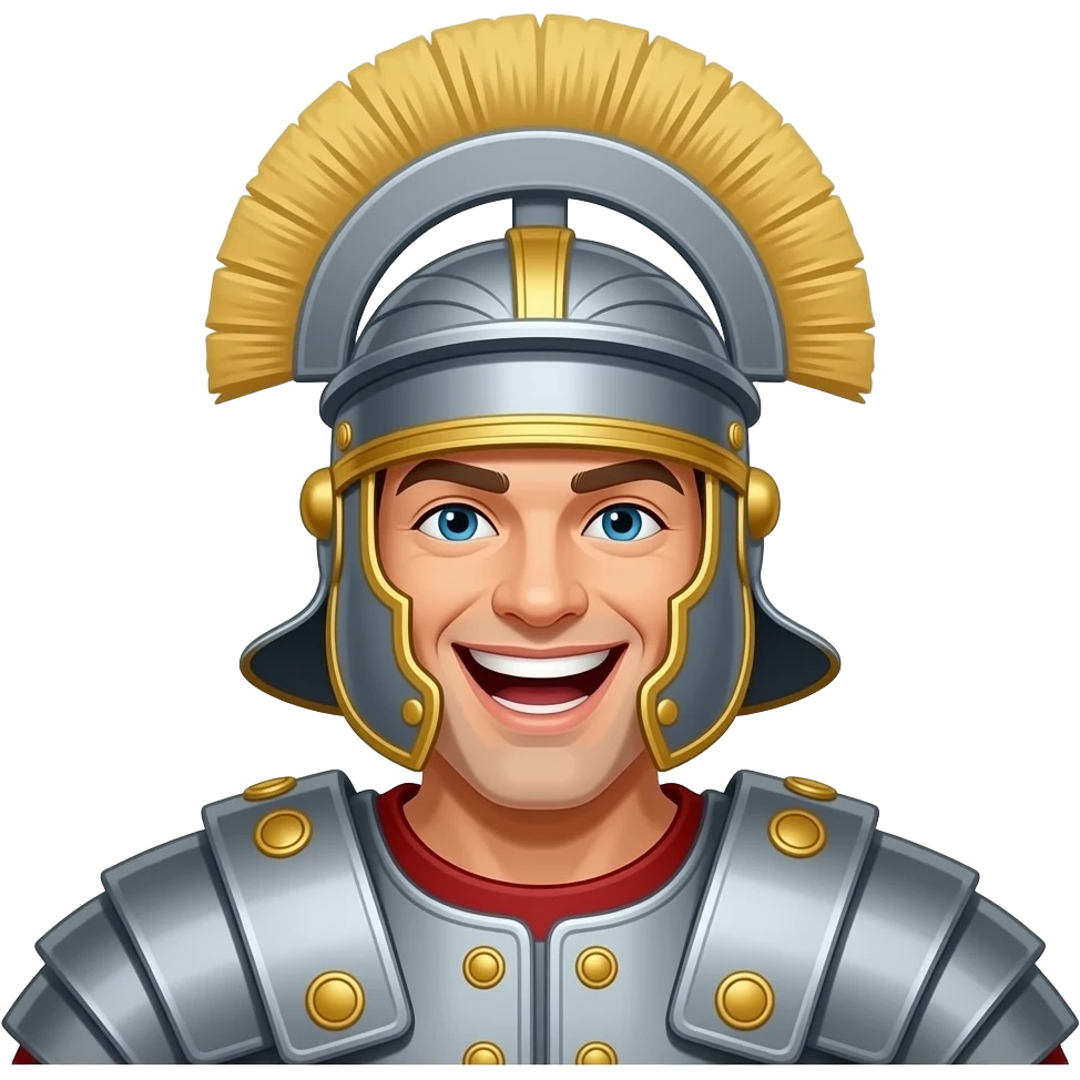 Légionnaire romain explosant de rire emoji