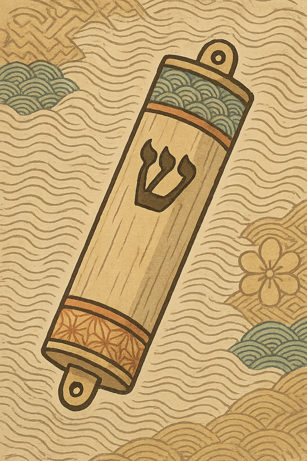 Mezuzah on transparent background emoji