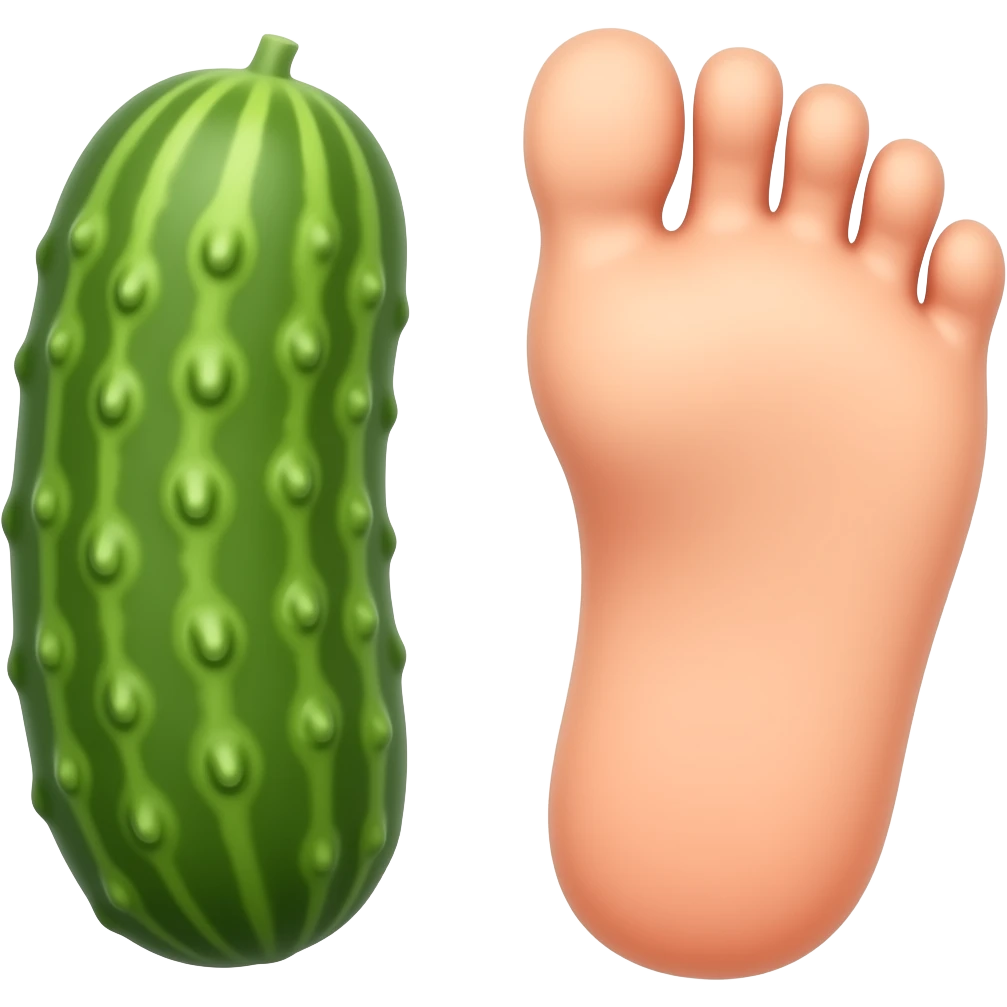 cucumber + foots emoji