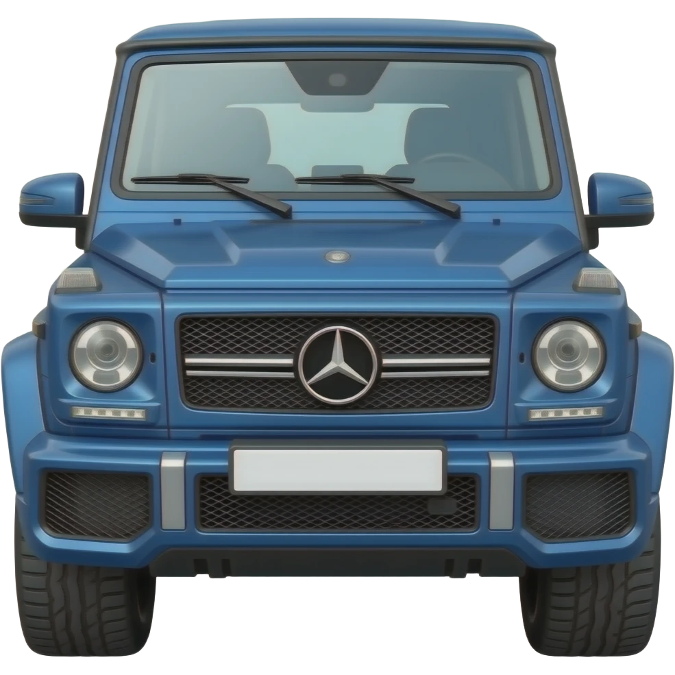 Blue G-Klasses with stickers emoji