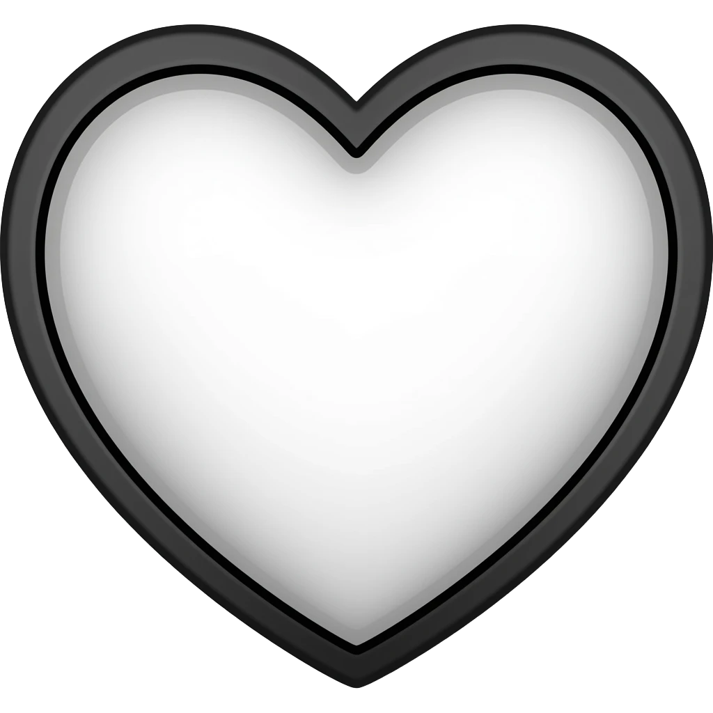 corazon con el contorno negr, que se deduzca que es un corazon sin la necesidad de que hayan más colores,quitele ese color,lo que hace la forma del corazon negro, lo de demás trasparente emoji