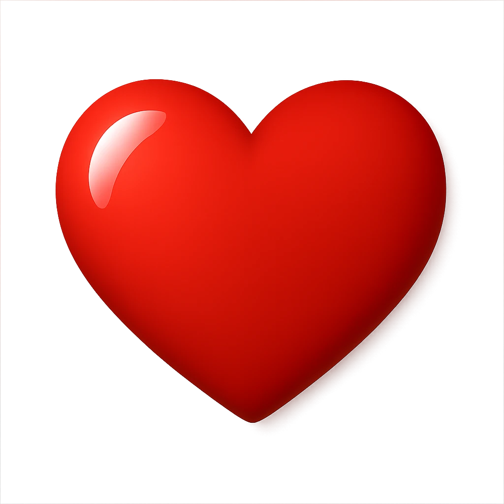 heart with a glossy highlight emoji