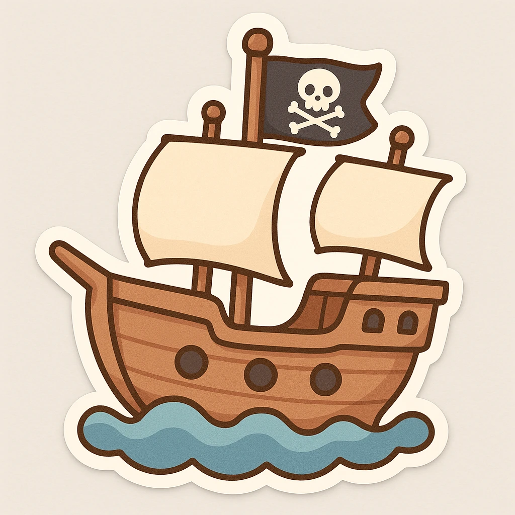 pirate ship emoji