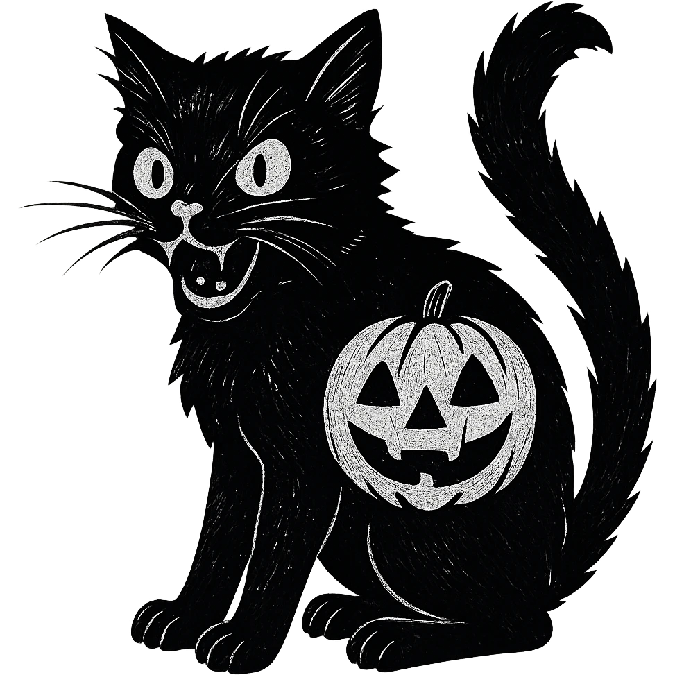 Halloween cat, remove background emoji