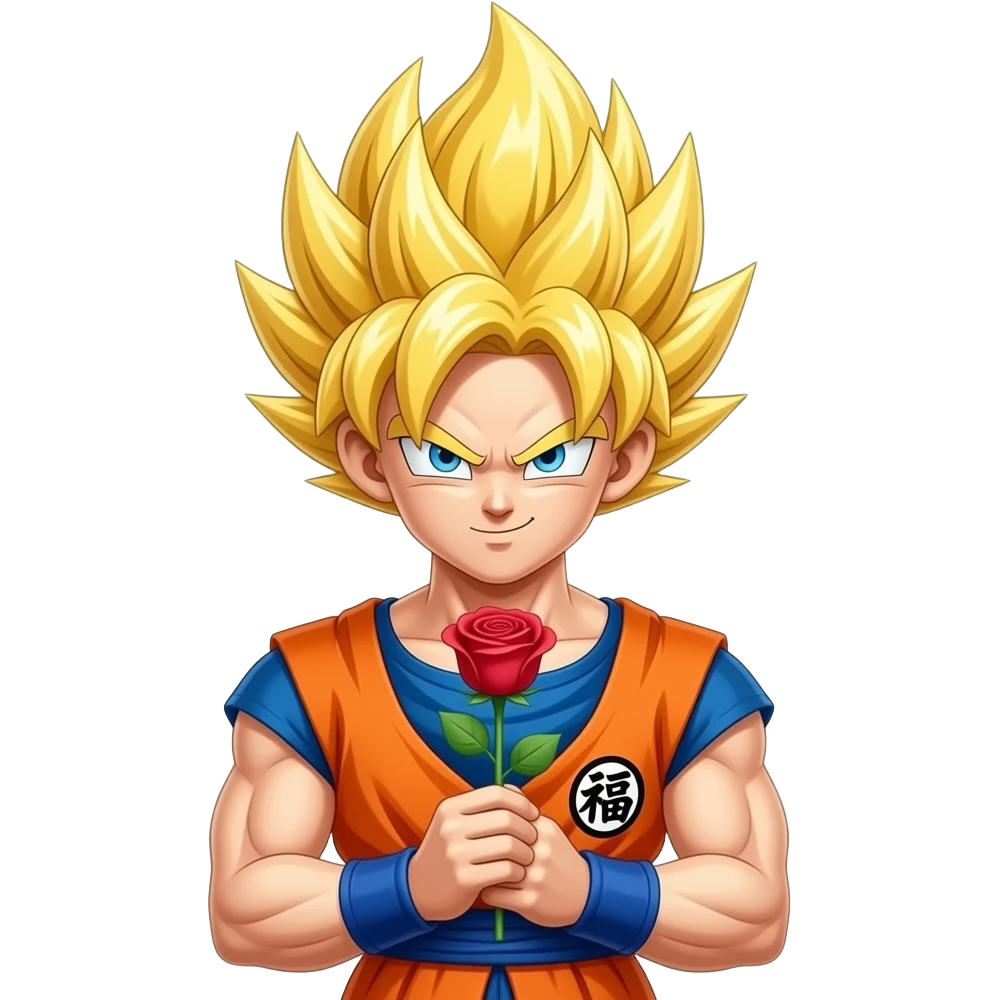 Create an emoji of goku super saiyan rose emoji