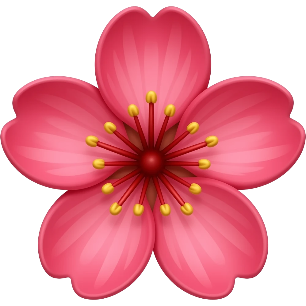 Sakura flower red emoji