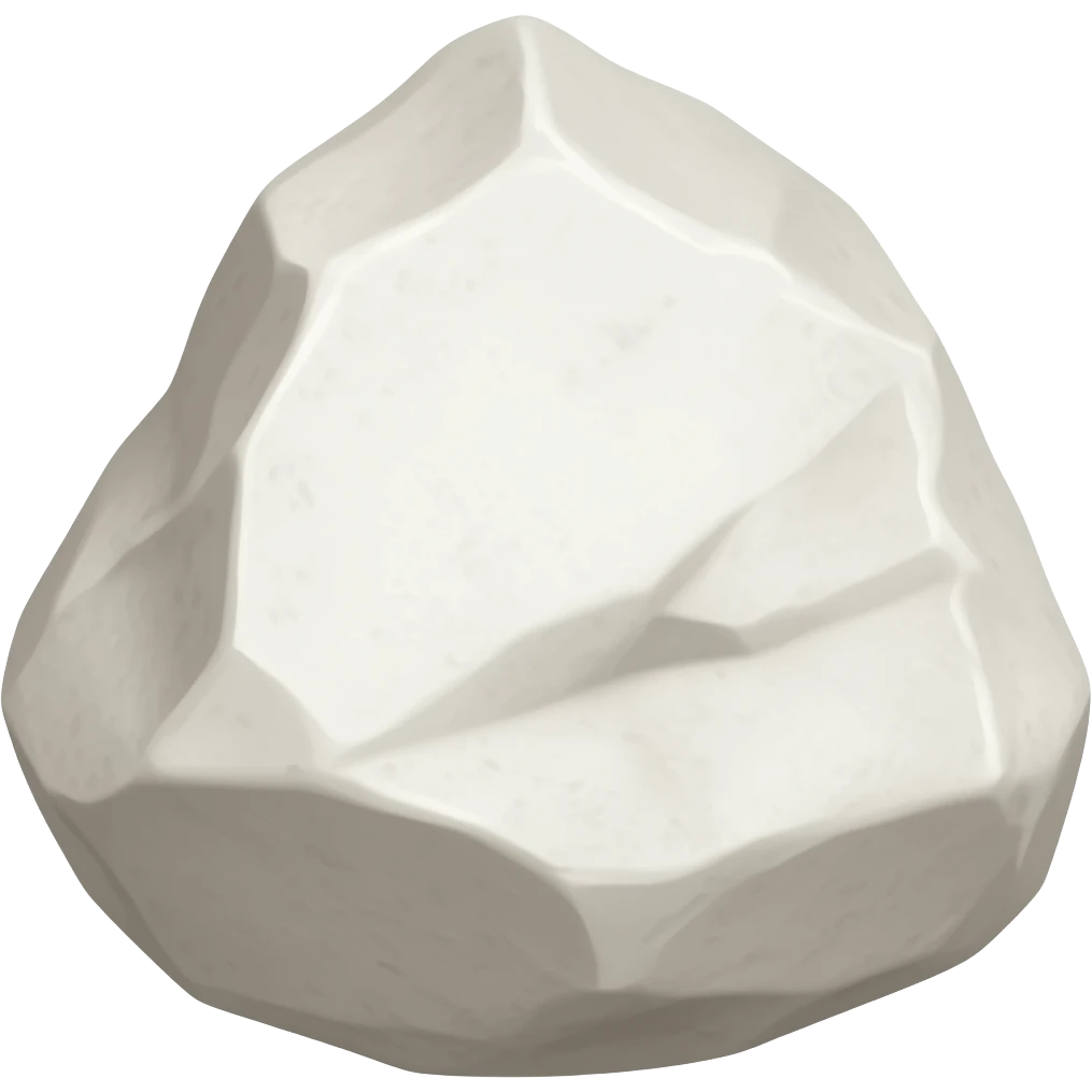 My emoji for kaolin clay.. It is white rock emoji