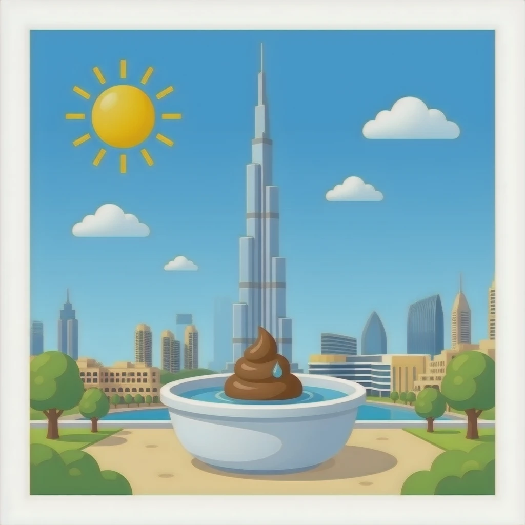 burj khalifa pooping in the toilet emoji