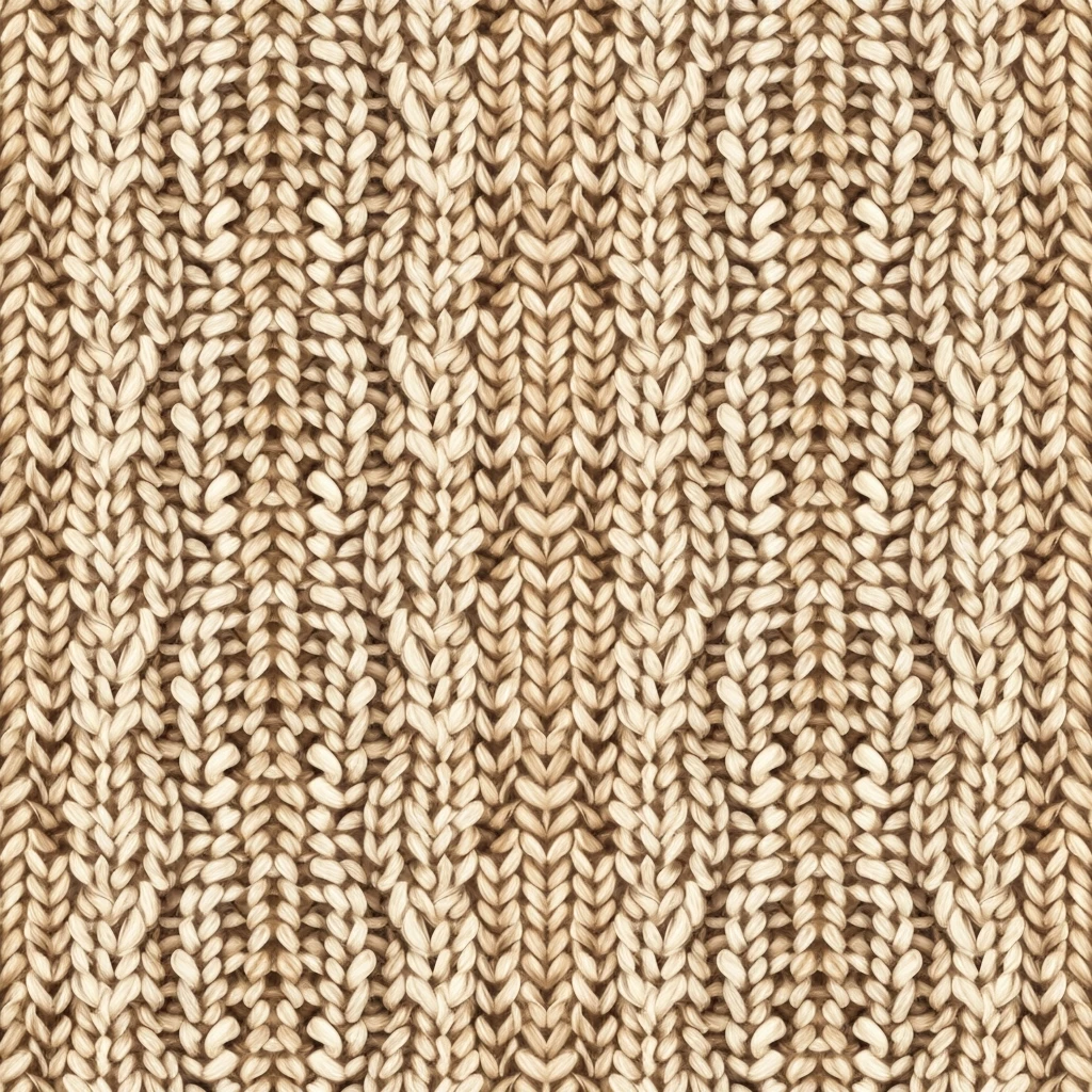knitted sweater texture, seamless pattern, warm beige and cream tones, cozy autumn background, soft fabric style emoji