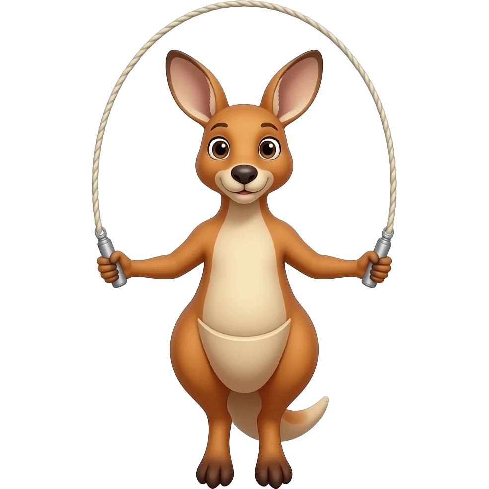 Ropeskipping känguruh emoji