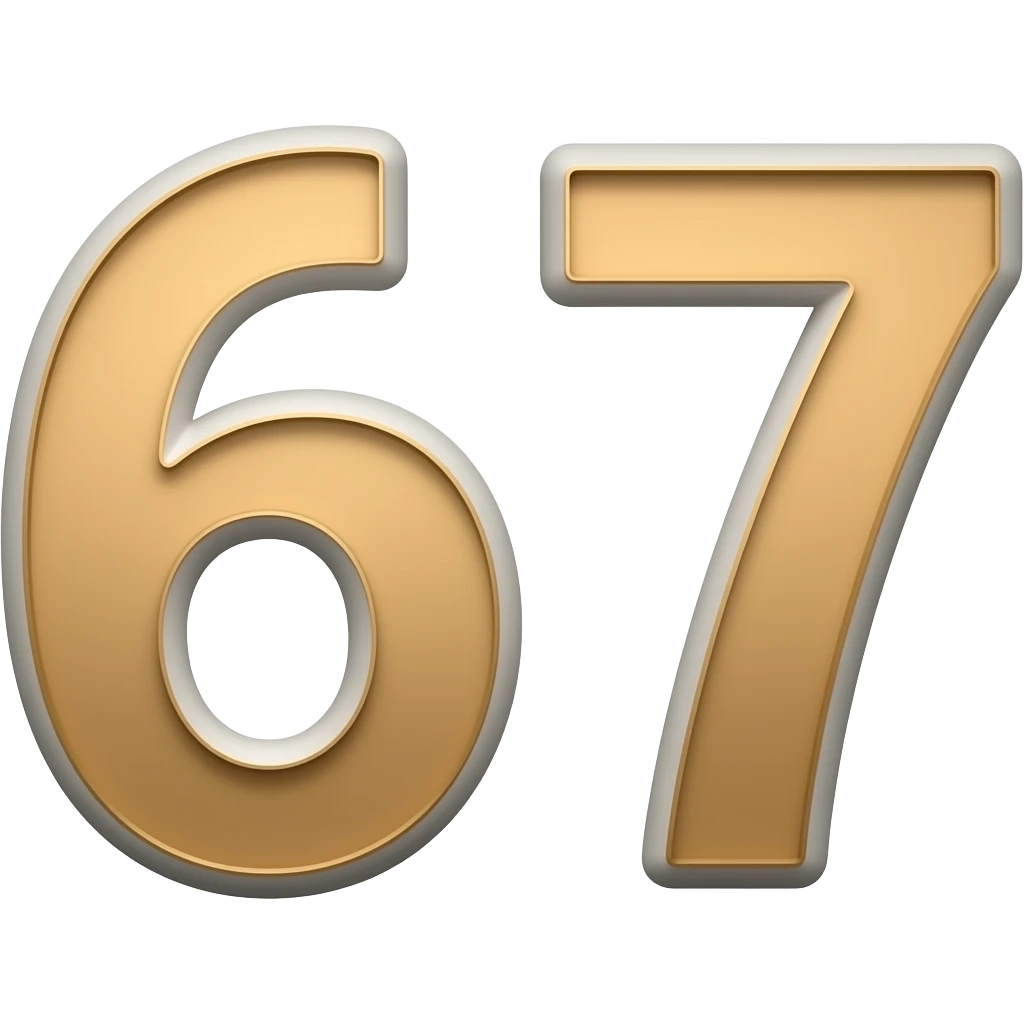 Number 67 emoji
