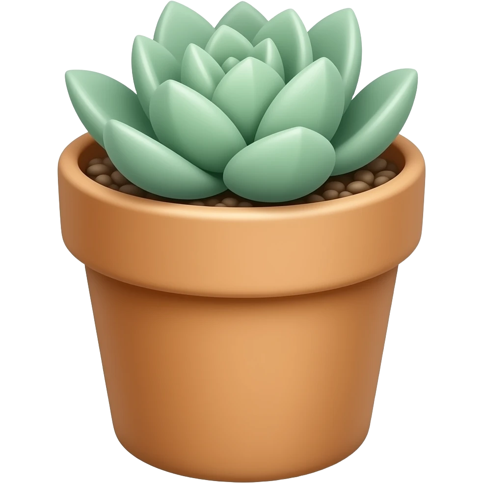 Echeveria in a pot emoji