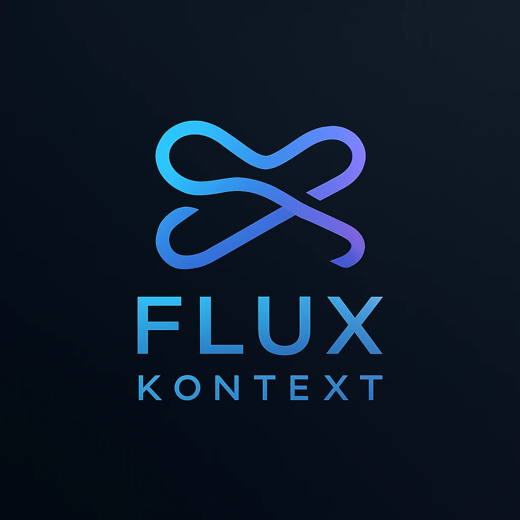 make a image with logo of  text "FLUX Kontext" emoji