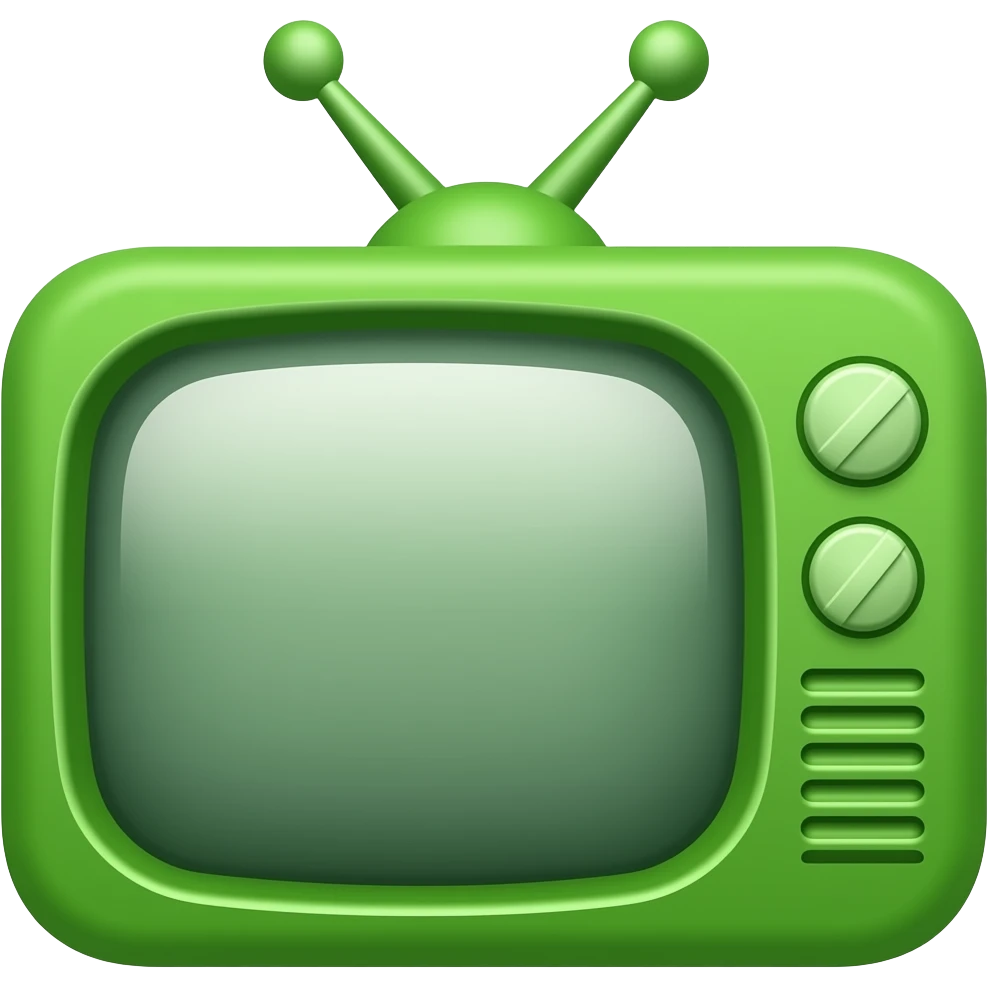 TV icon green colour emoji