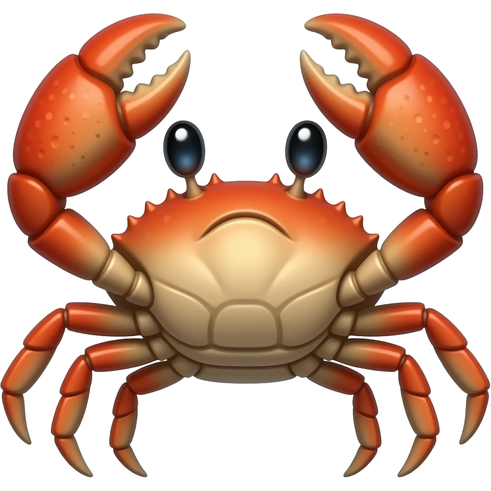 A crab in battle emoji