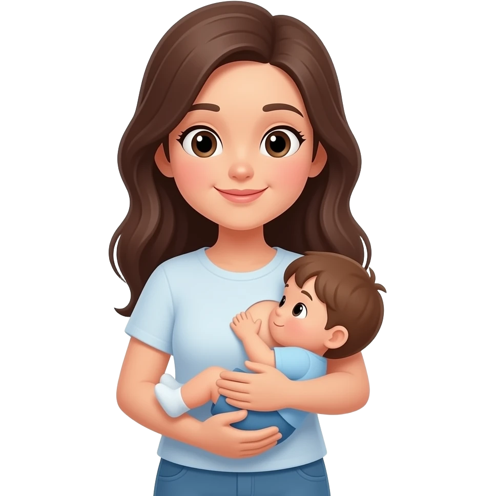 мать кормит ребенка грудью emoji