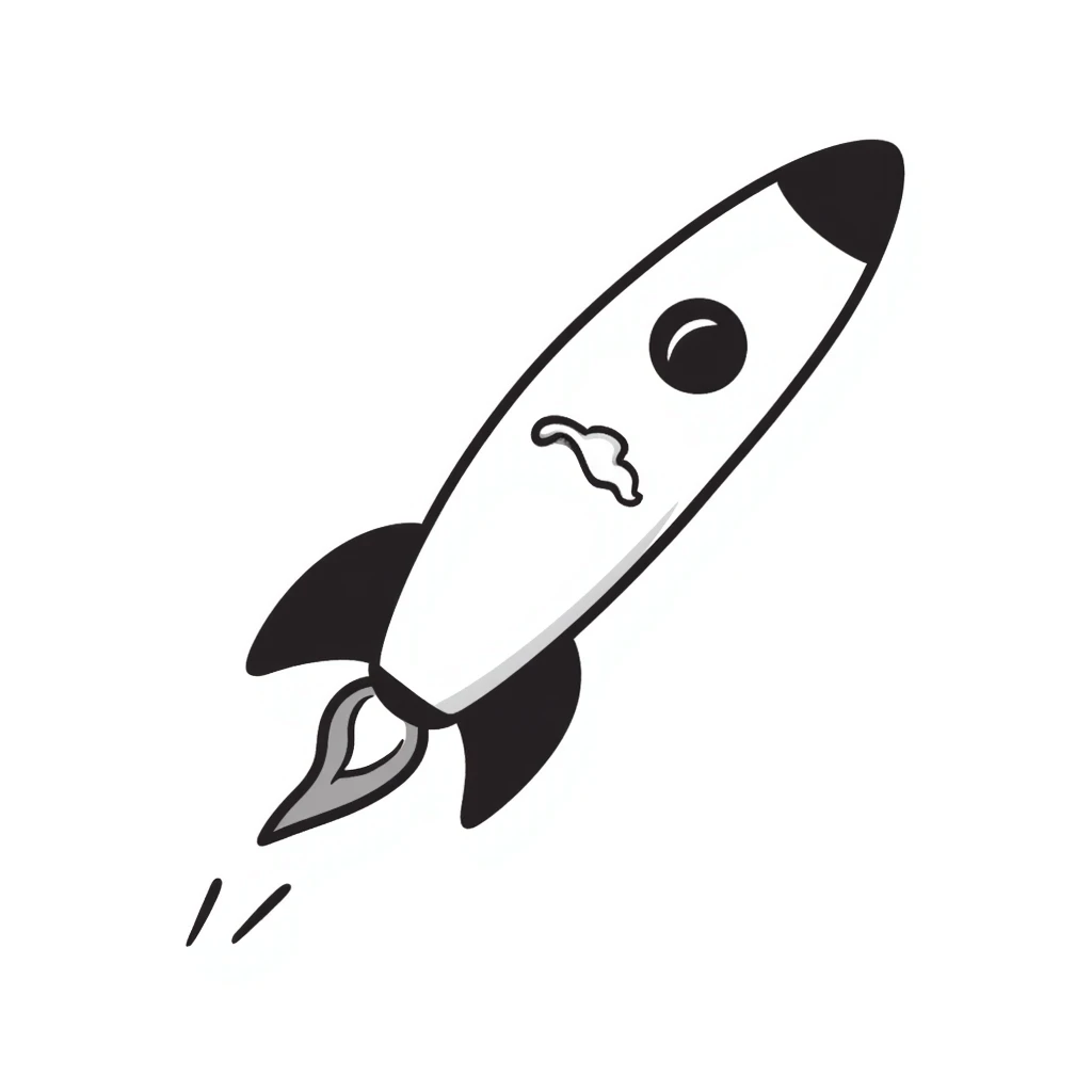rocket, hand drawn doodle style emoji
