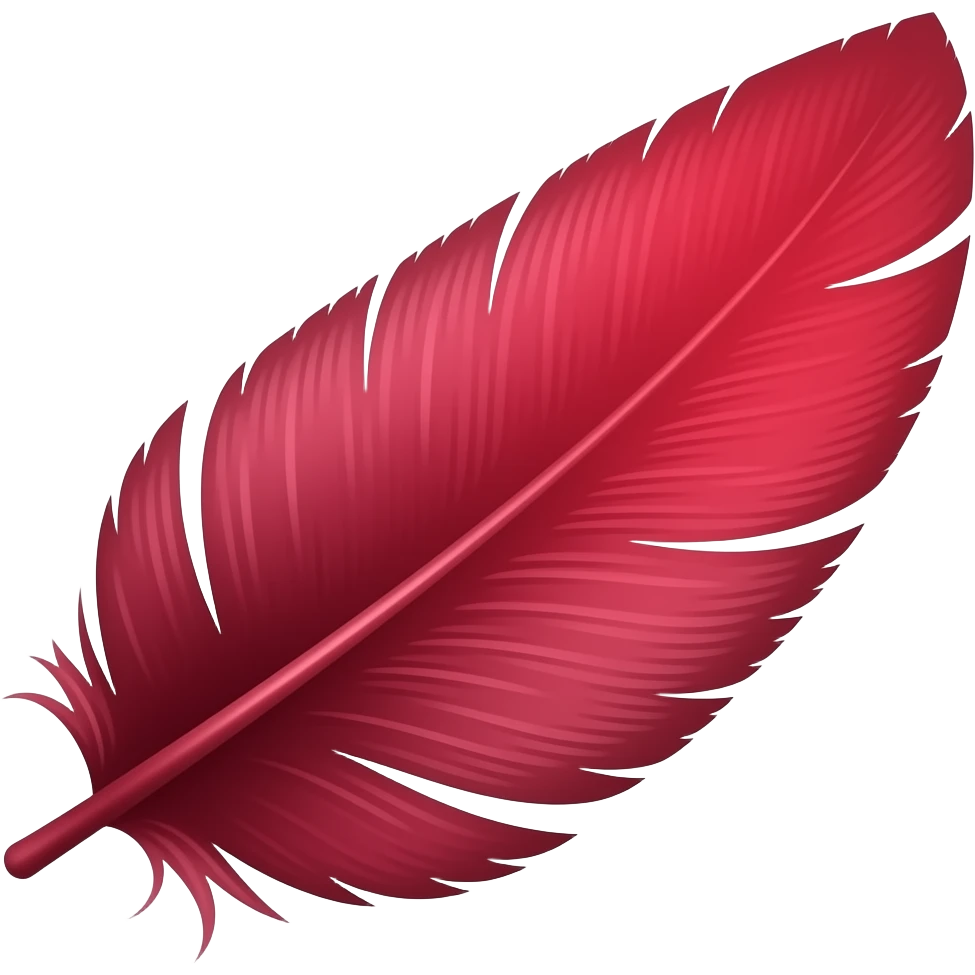 Red feather emoji