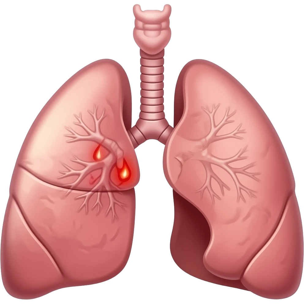 image depicting lungs with pneumonia emoji