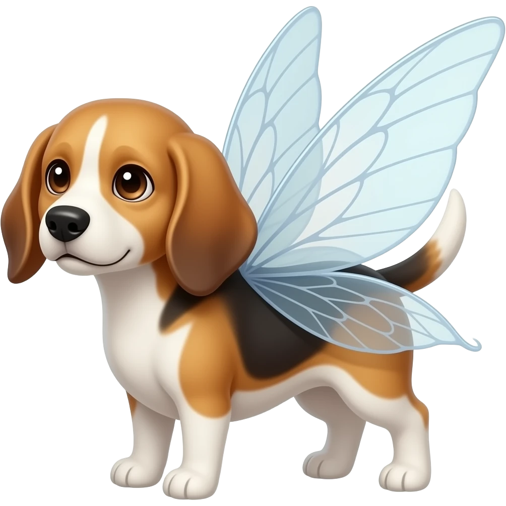 Beagle fairy emoji