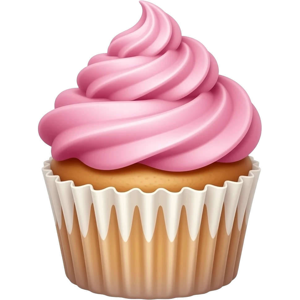 Cupcake with pink icing emoji
