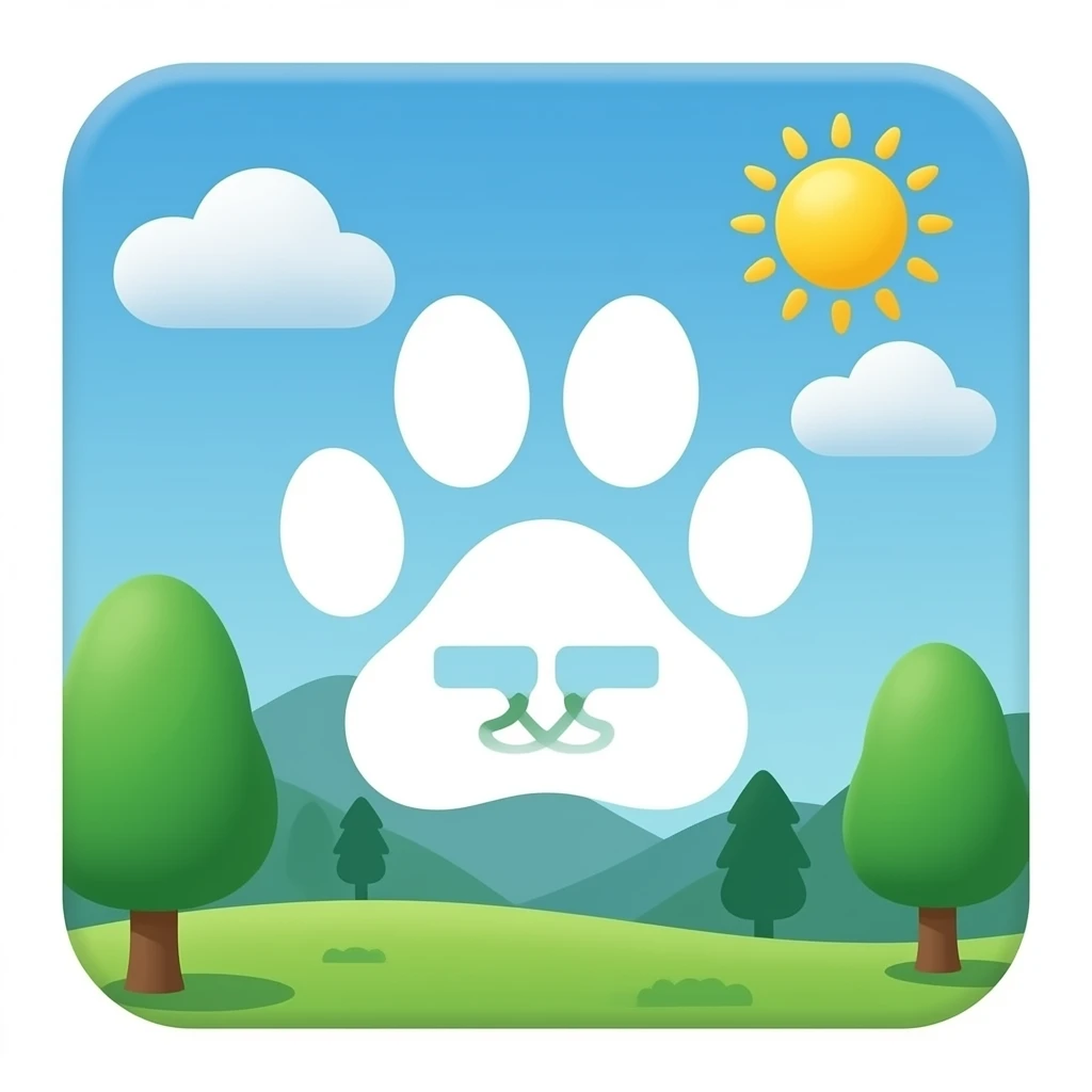 vet clinic with a paw sign emoji