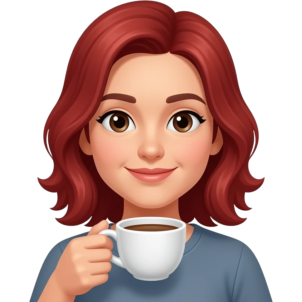 Biraz daha kırmızı renk ve saçlar biraz daha uzun olucak kahve de eklemeyi unutmayın emoji