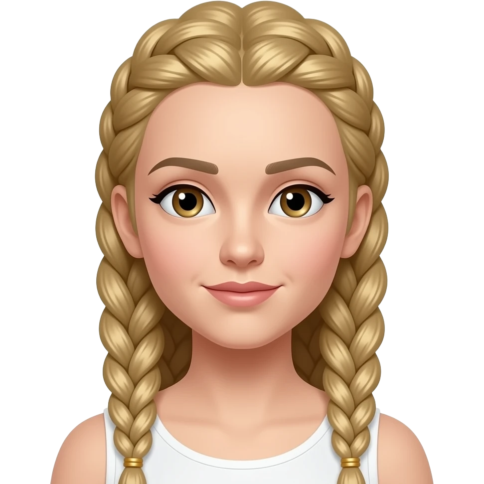 braid with gold plus emoji
