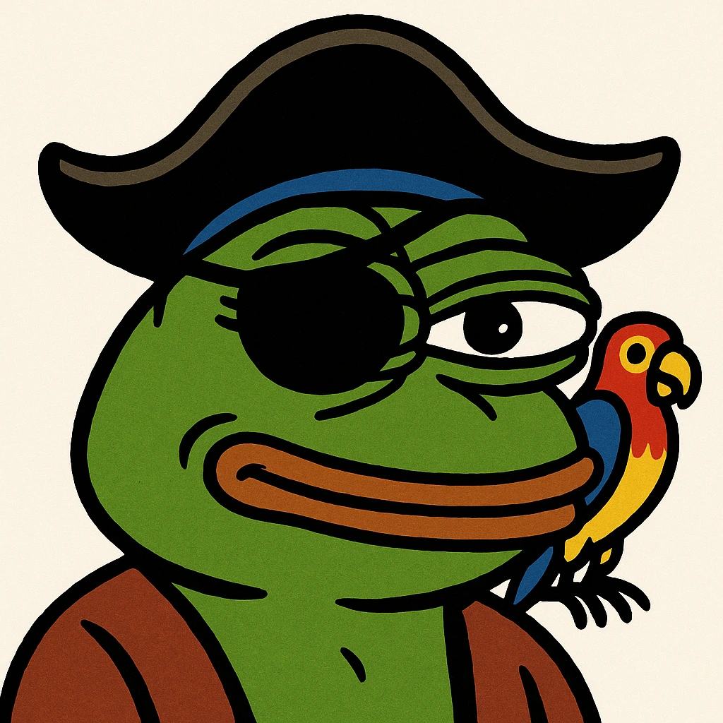pirate with eye patch and parrot emoji