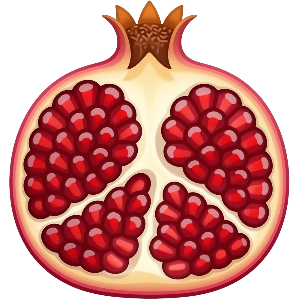 Multi color pomegranate emoji
