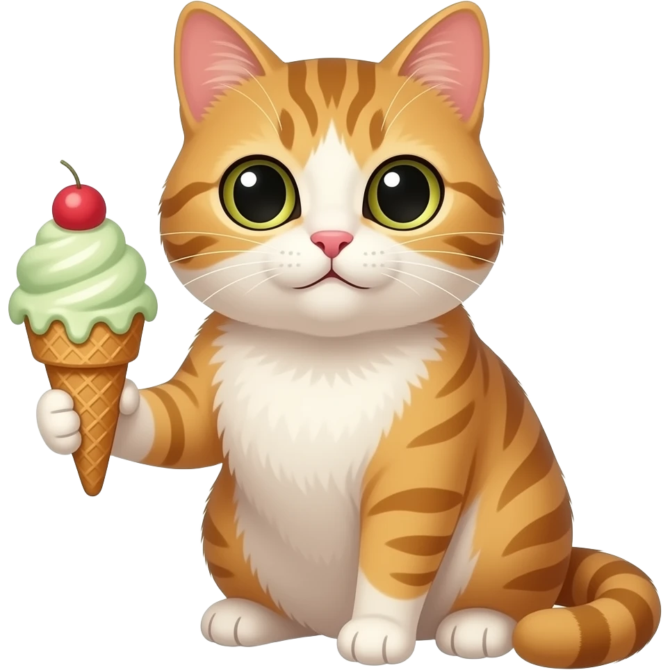 cat with Ice Cream emoji