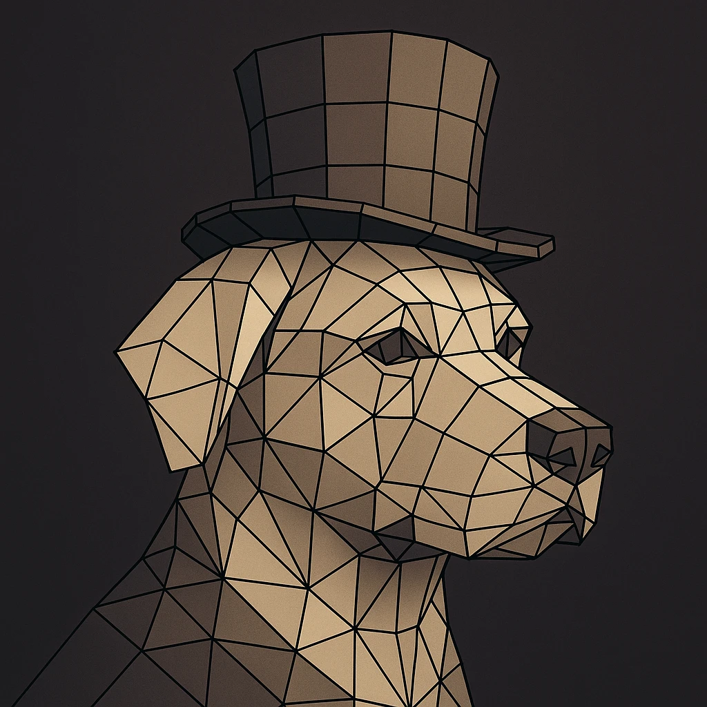 dog with tophat emoji