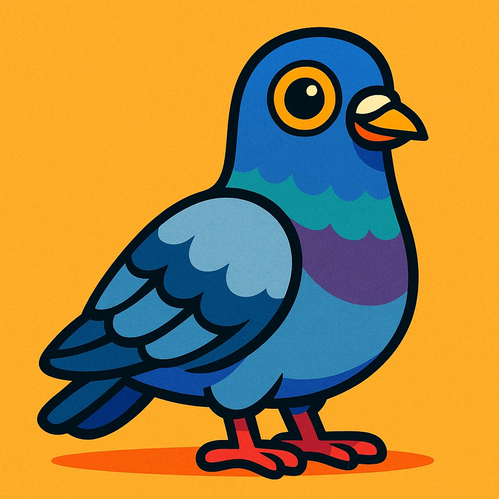 stylized pigeon emoji