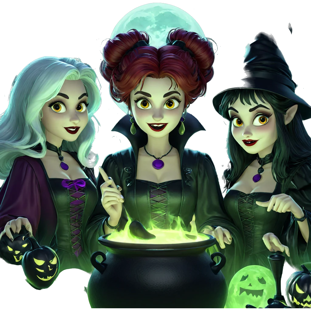 witches and vampires under moon emoji