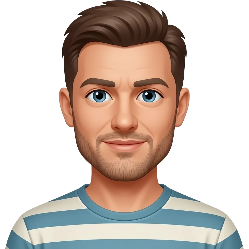 An em0ji of A\nWhite guy no beard no hatthat has been working outside in the sun and is all very very red from the sun emoji