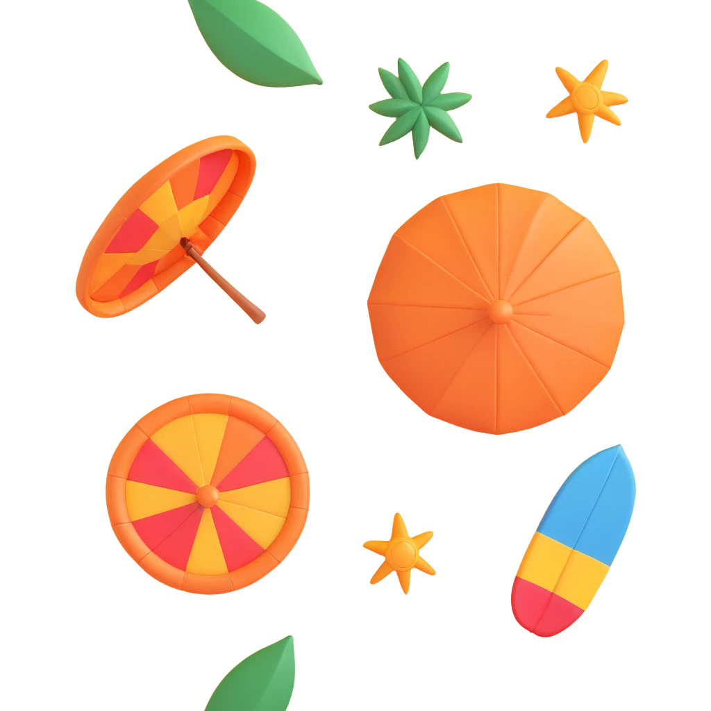 A colorful picture depicting a warm summer emoji