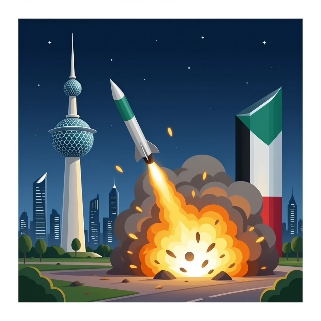 Kuwait is being bombed with missiles emoji