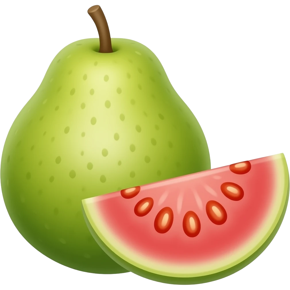 Similar to the emoji of guava emoji