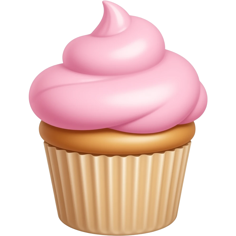 Cupcake with pink icing emoji