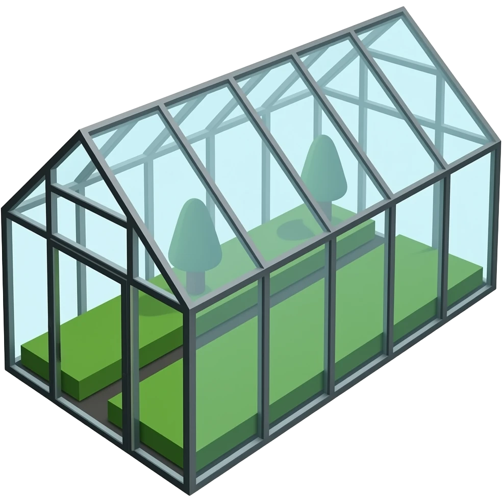 Shipping Container and Clear Shipping Container Greenhouse emoji