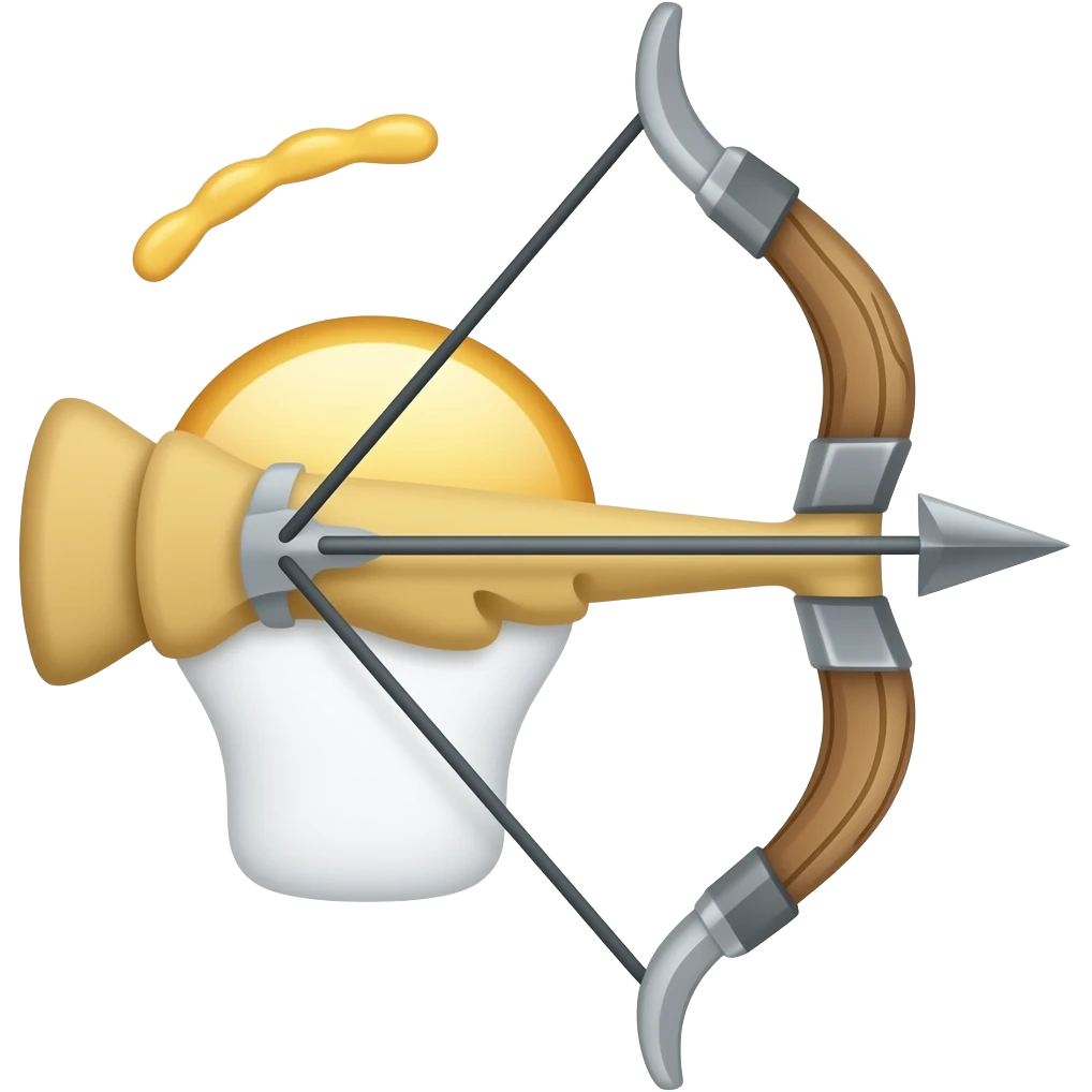 wapen bow emoji facing towords right emoji