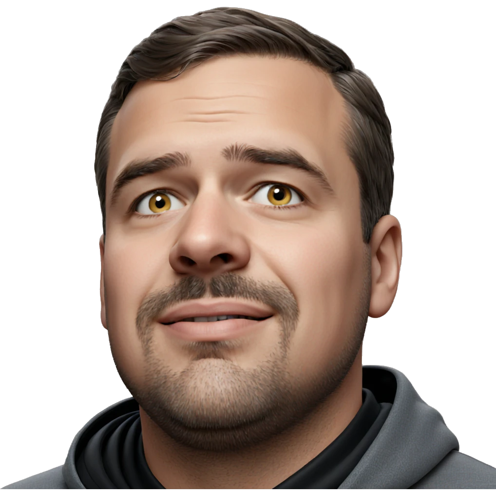 male portrait with grey eyes emoji