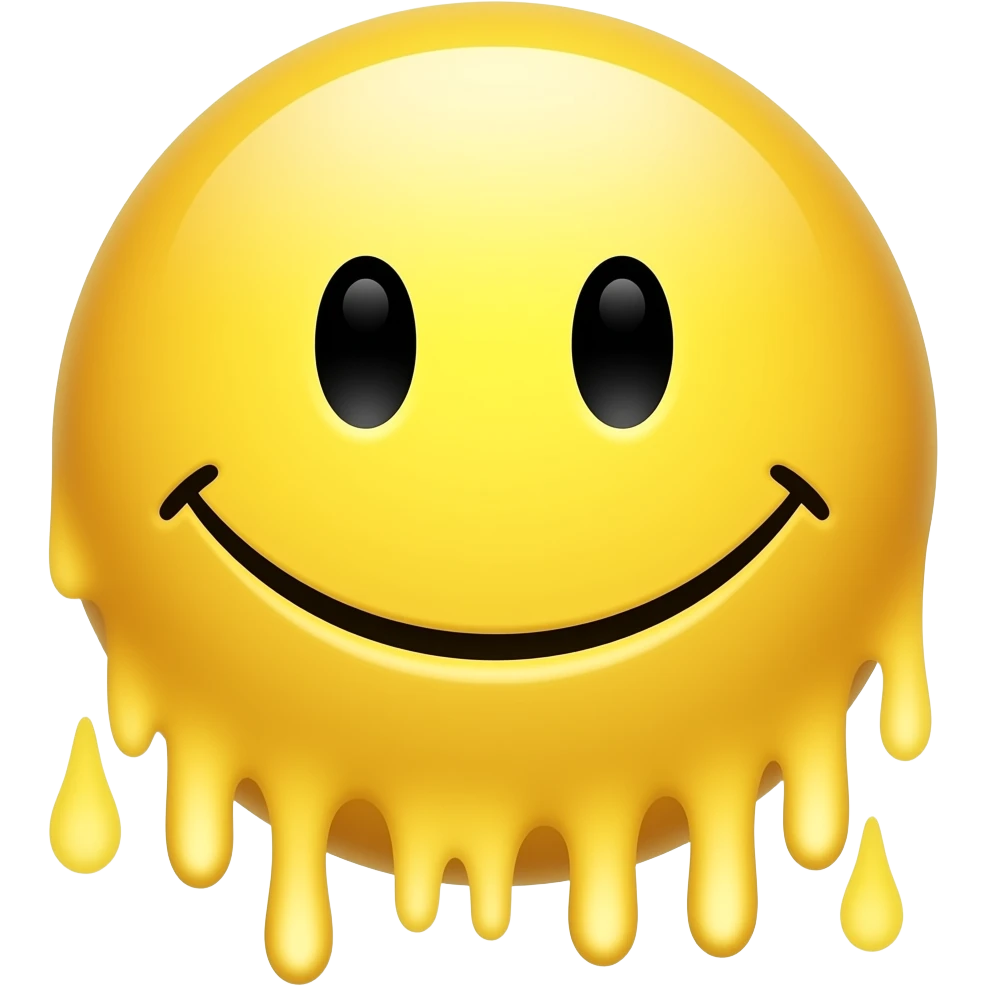 Melting face yellow smiely emoji