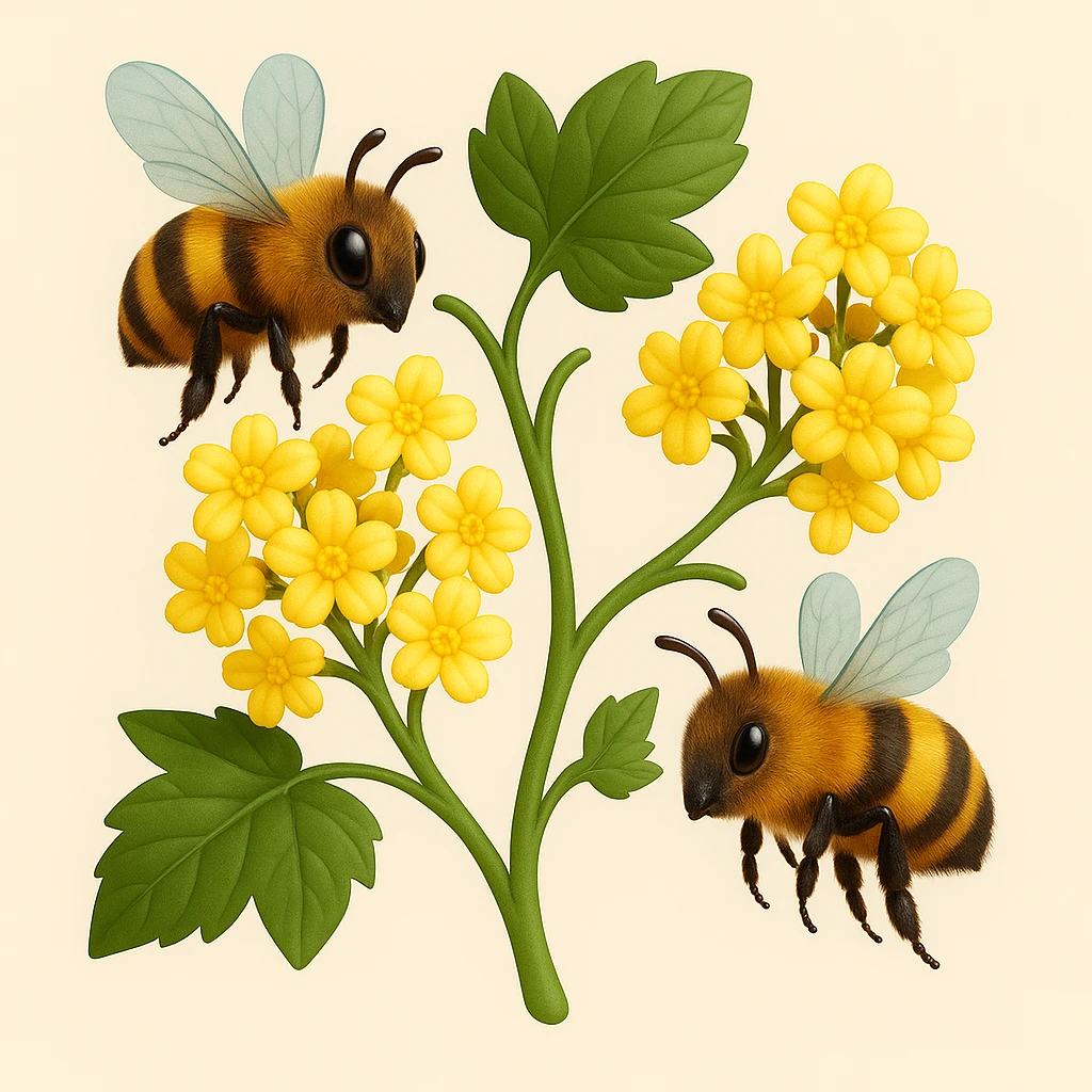 Make the bees less cartoonish and more realistic, keeping the 3D iOS style and the rest of the illustration unchanged. emoji